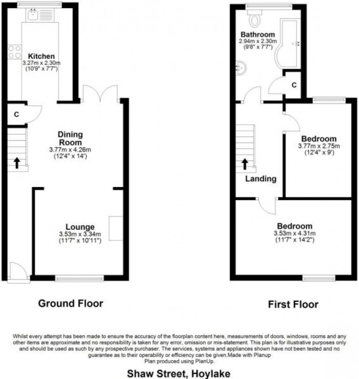 Floorplans For Shaw Street, Hoylake, Wirral