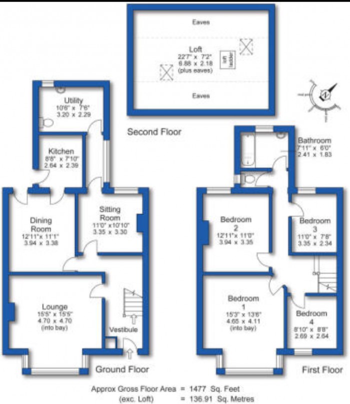 Floorplans For Ferndale Road, Hoylake, Wirral